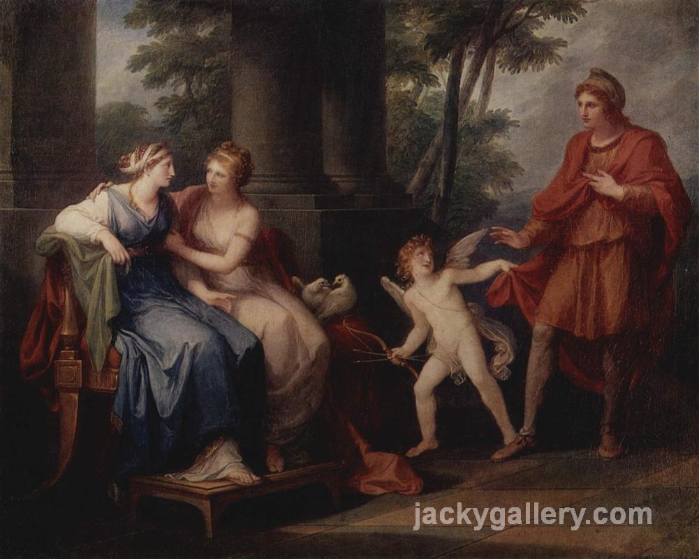 Venus convinces Helen to hear Paris, Angelica Kauffman painting